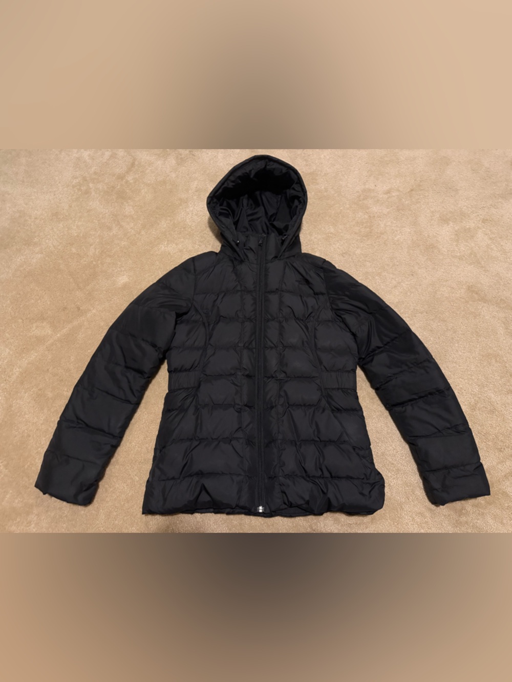 The North Face Black Quilted Hooded Jacket
